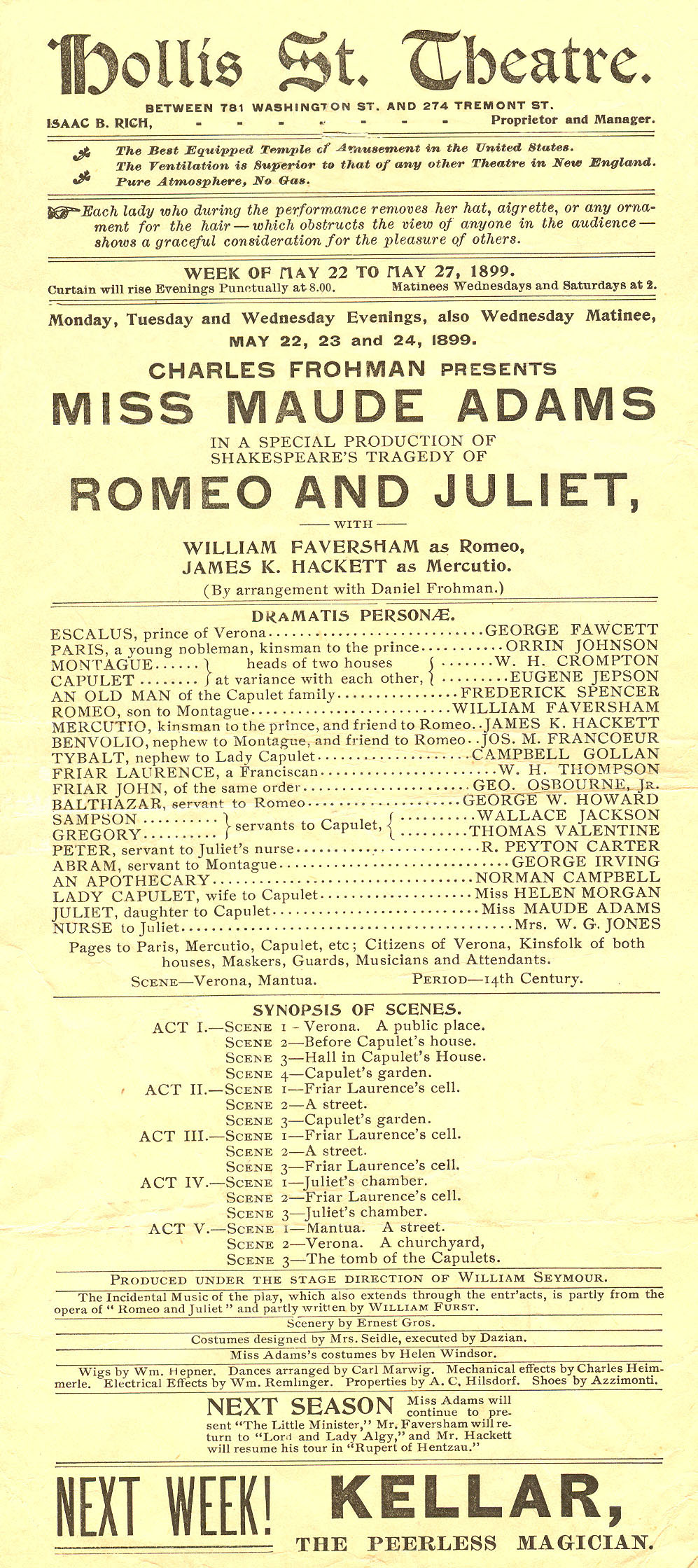 Maude Adams acting edition of Romeo and Juliet; . ACT V Scene I